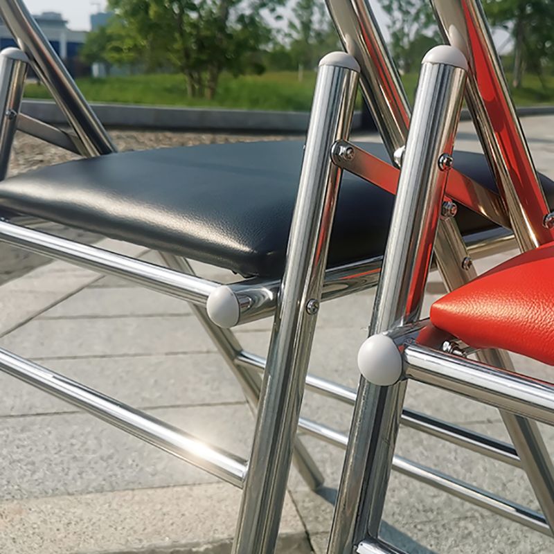 Contemporary Armless Conference Chair Stainless Steel Frame Chair Clearhalo 'furn' 'furn_office_chair' 'Furniture' 'Office Chairs' 'Office Furniture' 'office_chair' 1200x1200_4eb72709-36f4-4c4e-bbe6-ee0c8634485e