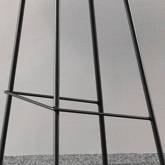 Nordic Backrest Counter Stool Iron Kitchen Bar Stool with Leather Cushion and Pedal Clearhalo 'Bar Furniture' 'Bar Stools' 'bar_stools' 'furn' 'furn_bar_stools' 'Furniture' 'furniture_bar_stools' 'Kitchen & Dining Furniture' 1200x1200_4eb80027-2e53-4fc6-8705-6a7b27ed0d0c