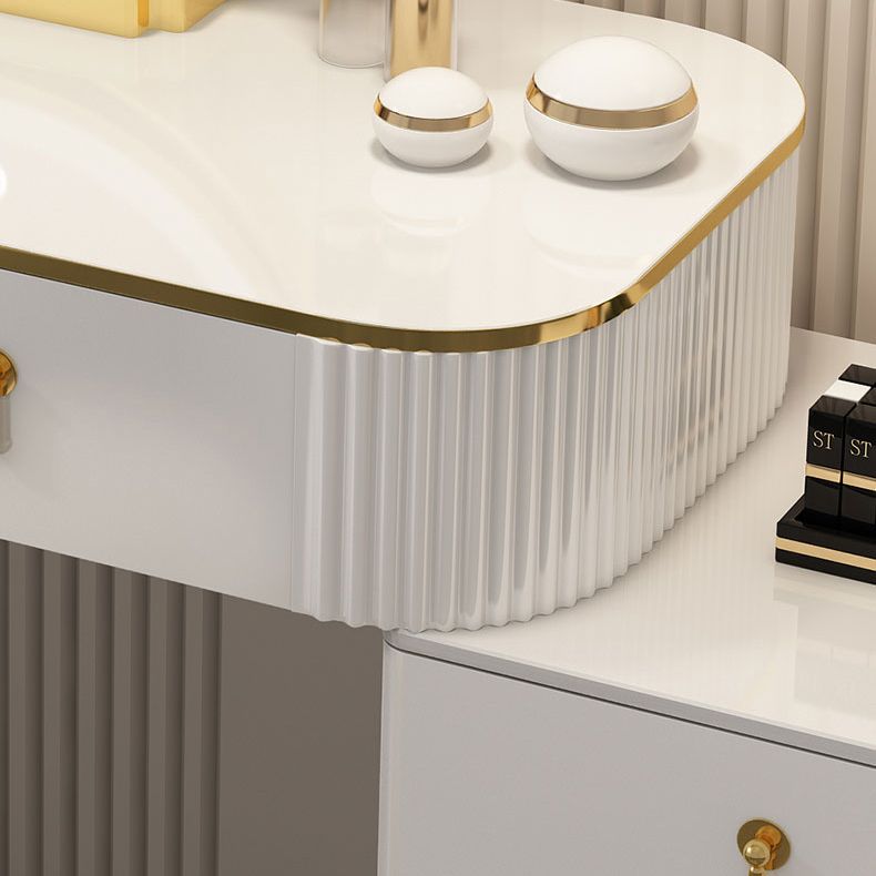 Lighted Mirror Makeup Vanity Storage Box Vanity Dressing Table