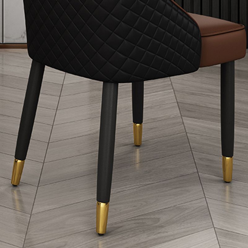 Solid Back Dining Arm Chairs Leather Upholstered Dining Armchairs (Set of 2) Clearhalo ' kitchen&dining_furn' 'Dining Chairs' 'Dining Tables & Seating' 'dining_chair' 'furn' 'furn_dining_chair' 'Furniture' 'furniture_dining_chair' 'Kitchen & Dining Furniture' 'kitchen' 1200x1200_4ebb8ba4-1db5-4f6c-a08a-316a2dfa6c62