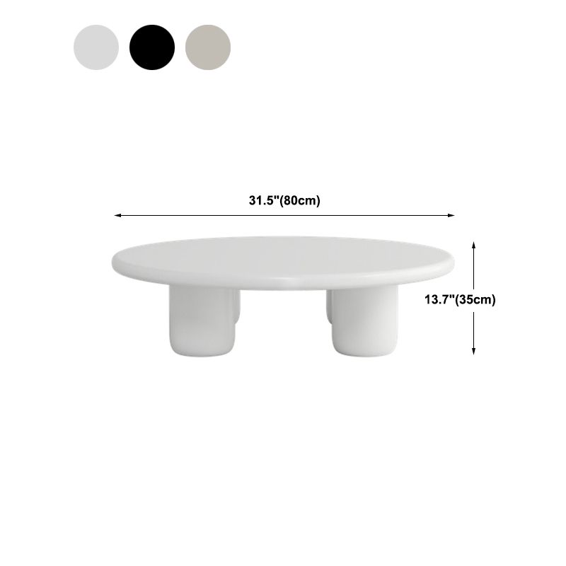 Solid Wood 4 Legs Coffee Table Round Modern Minimalist Coffee Table Clearhalo 'Coffee & Accent Tables' 'Coffee Tables' 'coffee_tables' 'furn' 'furn_coffee_tables' 'Furniture' 'Living Room Furniture' 1200x1200_4ebba07d-d0bb-4672-82aa-56c248f4ee1f