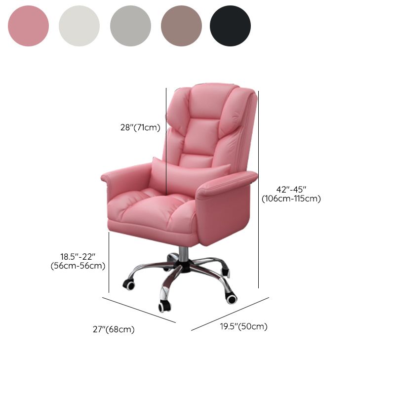 Sedia da ufficio a casa ergonomica contemporanea ad alta posteriore.