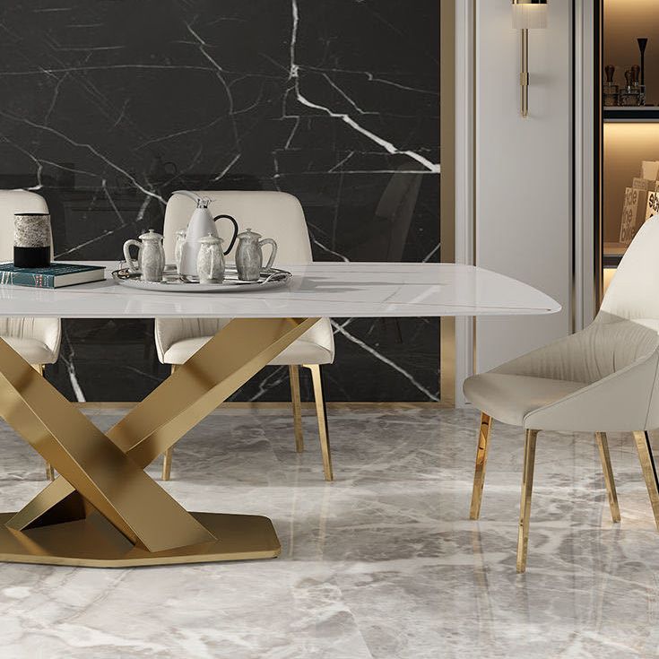 Metal Traditional Luxury Rectangle Table Sintered Stone Dining Table with Pedestal Base Clearhalo ' dining_table' 'Dining Tables & Seating' 'Dining Tables' 'furn' 'furn_dining_table' 'Furniture' 'furniture_dining_table' 'Kitchen & Dining Furniture' 'kitchen&dining_furn' 'kitchen' 'kitchen_dining_table' 1200x1200_4ebdfeac-6b01-46a1-9662-55f8c4e93b62