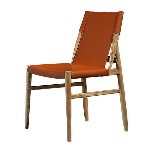 Contemporary Kitchen Dining Side Chair Armless Faux Leather Dining Room Chair