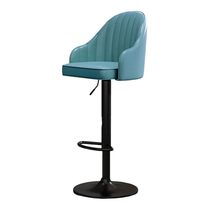Modern Style Bar-stool PU Leather Counter Bar Stool with Metal Legs for Bristol Clearhalo 'Bar Furniture' 'Bar Stools' 'bar_stools' 'furn' 'furn_bar_stools' 'Furniture' 'furniture_bar_stools' 'Kitchen & Dining Furniture' 1200x1200_4ebe8553-1187-47e2-895e-62ff2425a369