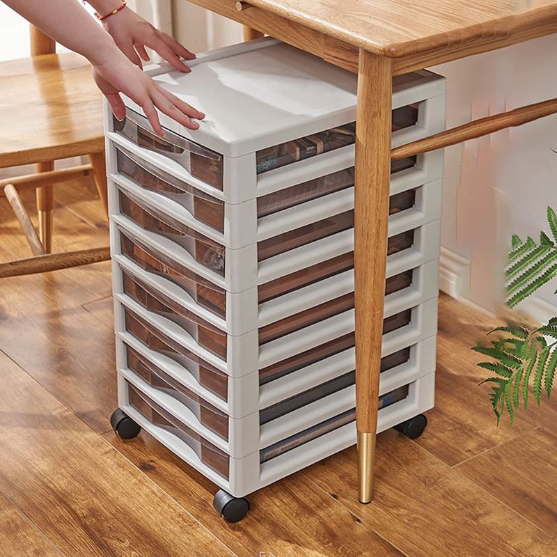 Zeitgenössische Schubladen Kabinett Castors Cabinet für Zuhause oder Büro