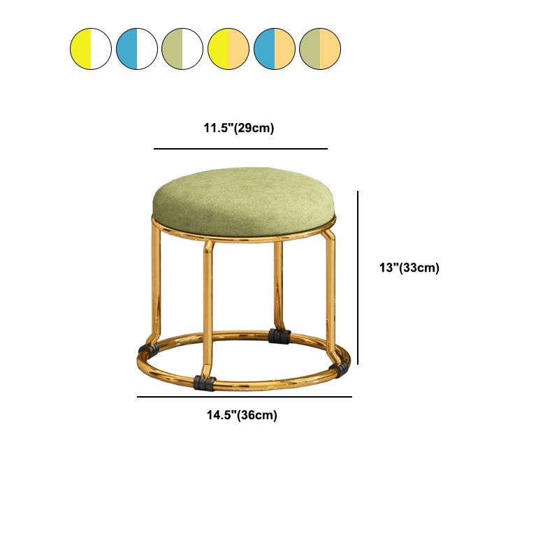 Standard Ottoman Fade Resistant Cotton Blend Glam Round Solid Color Ottoman Clearhalo 'furn' 'furn_ottomans_poufs' 'Furniture' 'Living Room Furniture' 'Ottomans & Poufs' 'ottomans_poufs' 1200x1200_4ec05cc9-ccc4-4010-a252-409d55cbf661