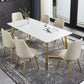 Luxury 1/4/5/7 Pieces Dining Set Sintered Stone Top Dining Table with Leather Chairs Clearhalo 'Dining Room Sets' 'Dining Tables & Seating' 'dining_room_set' 'furn' 'furn_dining_room_set' 'Furniture' 'furniture_dining_room_set' 'Kitchen & Dining Furniture' 1200x1200_4ec07bf9-f2f5-4fd5-b6c8-36364c355750