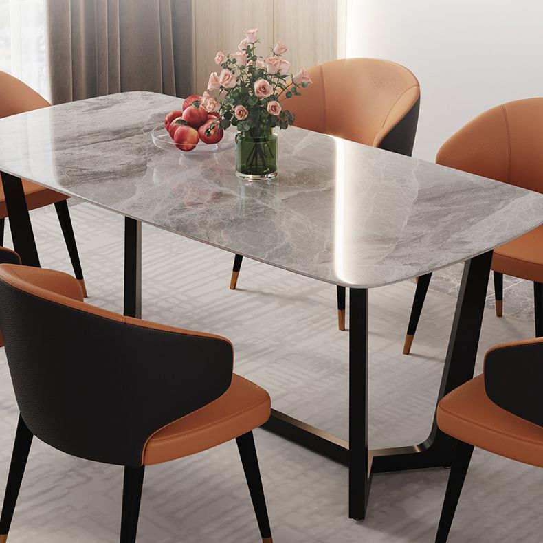1/5/6/7 Pieces Sintered Stone Dining Table Set Rectangular Dining Room Table Clearhalo 'Dining Room Sets' 'Dining Tables & Seating' 'dining_room_set' 'furn' 'furn_dining_room_set' 'Furniture' 'furniture_dining_room_set' 'Kitchen & Dining Furniture' 1200x1200_4ec1130a-f8f9-43c7-b0b6-8f3b616e9148