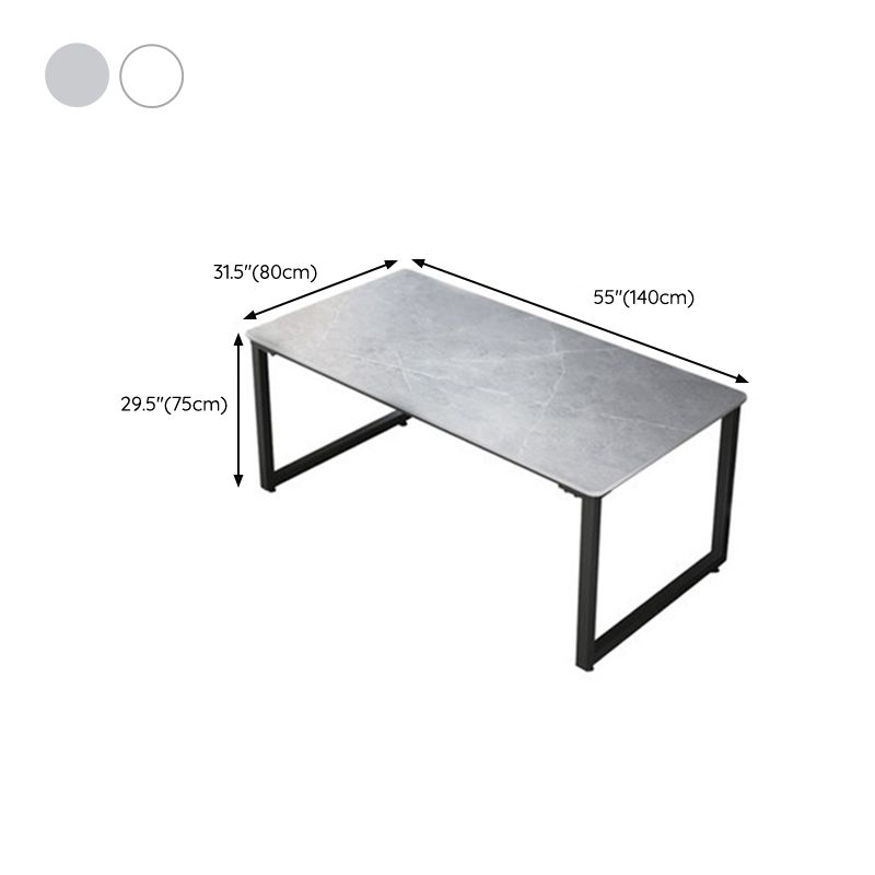 Bureau de bureau en pierre moderne 29,53 "haut de traîne de traîneau d'écriture pour le bureau