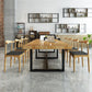 Metal Industrial Rectangle Dining Table Pine Solid Wood Top Table with Trestle Base Clearhalo ' dining_table' 'Dining Tables & Seating' 'Dining Tables' 'furn' 'furn_dining_table' 'Furniture' 'furniture_dining_table' 'Kitchen & Dining Furniture' 'kitchen&dining_furn' 'kitchen' 'kitchen_dining_table' 1200x1200_4ec1e364-0dbf-41b0-b136-c9f50e01151a