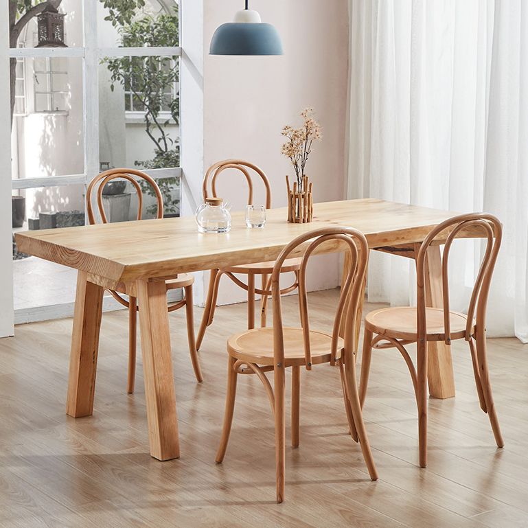 Rectangle Wood Dining Table Modern Pine Table in Nature with 4 Legs for Restaurant Clearhalo ' dining_table' 'Dining Tables & Seating' 'Dining Tables' 'furn' 'furn_dining_table' 'Furniture' 'furniture_dining_table' 'Kitchen & Dining Furniture' 'kitchen&dining_furn' 'kitchen' 'kitchen_dining_table' 1200x1200_4ec203b2-8b05-4264-9213-7349c6247c0c