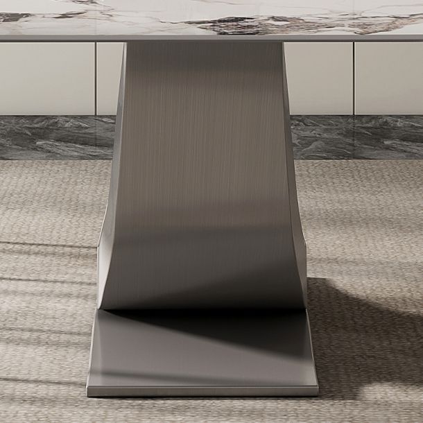 Designer Style Stone Top Dining Set Rectangle 1/3/4/5/7 Pieces Dining Room Table Set Clearhalo 'Dining Room Sets' 'Dining Tables & Seating' 'dining_room_set' 'furn' 'furn_dining_room_set' 'Furniture' 'furniture_dining_room_set' 'Kitchen & Dining Furniture' 1200x1200_4ec22dd1-ffa7-4f9d-8d56-1d54116aa71e