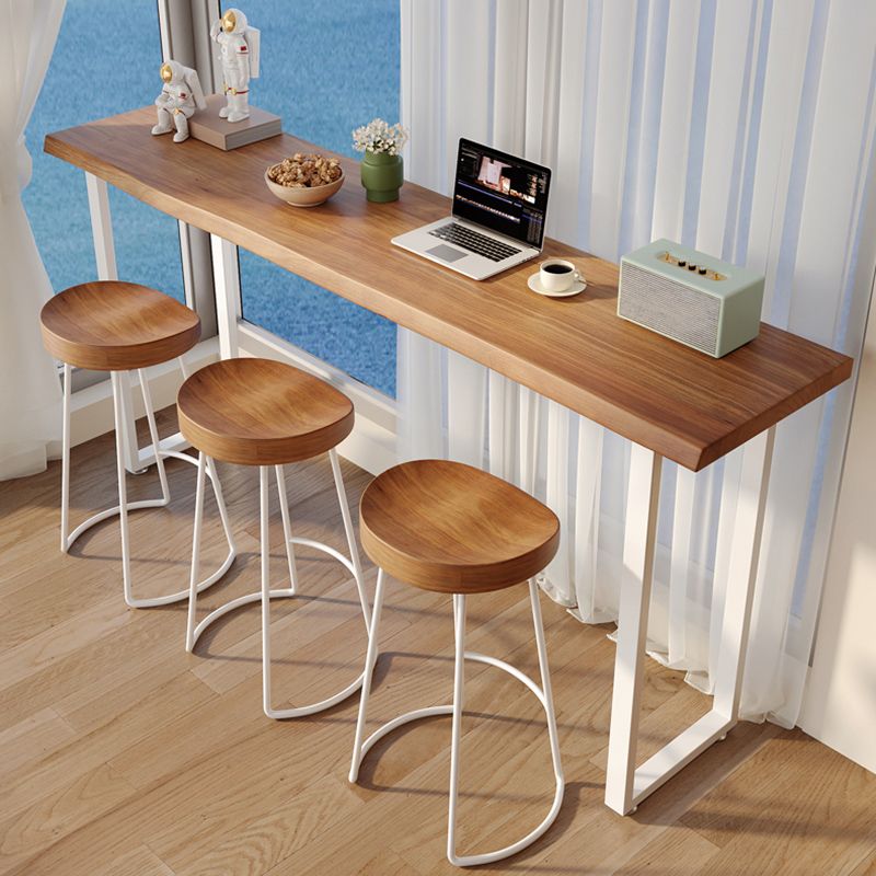 Contemporary Counter Height Table Solid Wood Bar Dining Table Clearhalo 'Bar Furniture' 'Bar Tables' 'bar_tables' 'furn' 'furn_bar_tables' 'Furniture' 'Kitchen & Dining Furniture' 1200x1200_4ec51296-f372-47b9-b210-923392172bbf