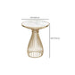 Glam White Faux Marble Top Kitchen Table with Gold Metal Legs
