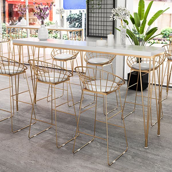 Modern White Wooden Bar Table Rectangle Dining Table with 4 Legs Clearhalo 'Bar Furniture' 'Bar Tables' 'bar_tables' 'furn' 'furn_bar_tables' 'Furniture' 'Kitchen & Dining Furniture' 1200x1200_4ec6a219-305d-411e-a204-28de52a785f1