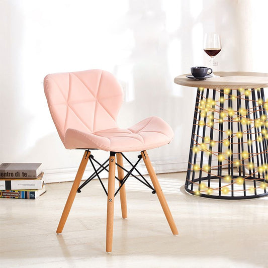 Glam Style Leather Dining Room Chair Multicolor Curved Side Chair for Home Clearhalo ' kitchen&dining_furn' 'Dining Chairs' 'Dining Tables & Seating' 'dining_chair' 'Furniture' 'furniture_dining_chair' 'Kitchen & Dining Furniture' 'kitchen' 1200x1200_4ec78994-b02a-4cb8-9c5b-fb24d45be60f