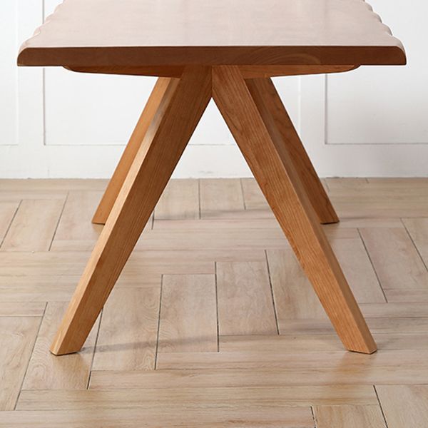 モダンなスタイルの家具5/7 PCS長方形のソリッドウッドダイナーテーブルとダイニングチェア