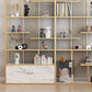 Glam Metal Bookshelf Etagere Shelf Bookcase for Study Room 78.7" H X 11.8" W