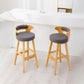 Scandinavian Low Back Upholstered Footrest Bar Stool Home Rubberwood Stool Clearhalo 'Bar Furniture' 'Bar Stools' 'bar_stools' 'furn' 'furn_bar_stools' 'furniture_bar_stools' 'Kitchen & Dining Furniture' 'kitchen&dining_furn' 'kitchen' 'kitchen_furn' Furniture' 1200x1200_4ecb3988-9124-4500-a603-ac59cce17049