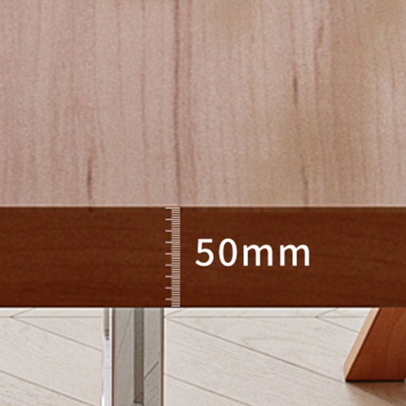 Table de bois massif moderne médiéval table rectangulaire avec double piédestal