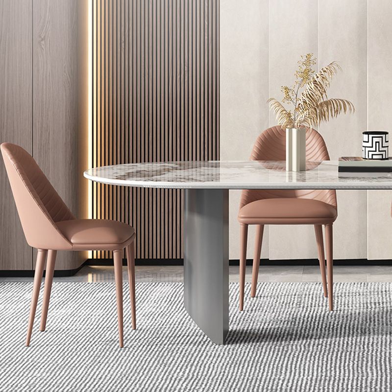 Modern Oval Sintered Stone Dining Table Set 1/4/5/7 Pieces Dining Set for Home Use