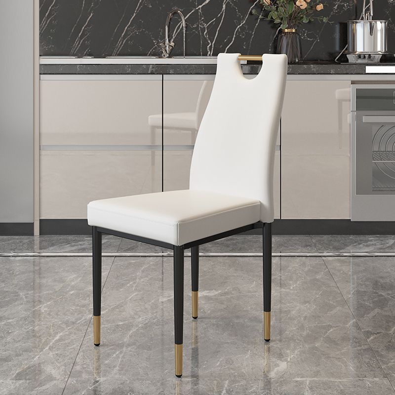 Scandinavian Style Upholstered Armless Dining Chairs Solid Back Side Chair for Home Clearhalo ' kitchen&dining_furn' 'Dining Chairs' 'Dining Tables & Seating' 'dining_chair' 'furn' 'furn_dining_chair' 'Furniture' 'furniture_dining_chair' 'Kitchen & Dining Furniture' 'kitchen' 1200x1200_4ecba39f-20f0-4b59-b7aa-7fa3ff264ec6