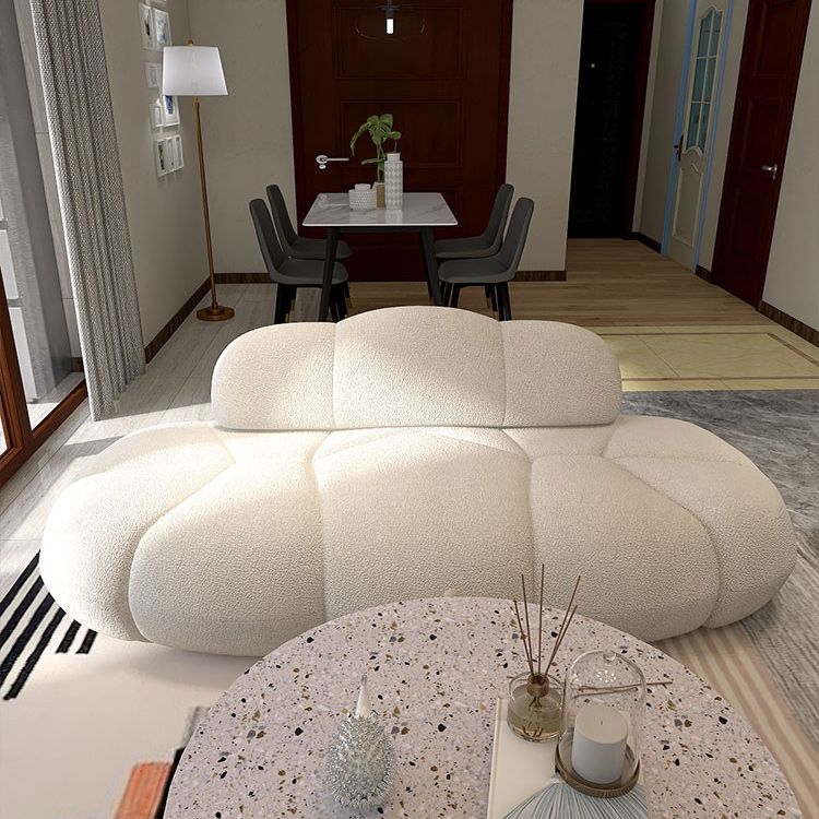 Contemporary Armless Sofa Wool Cloud-Shaped Seating in Cream Clearhalo 'furn' 'furn_sofas' 'Furniture' 'Living Room Furniture' 'Sofa' 'sofas' 1200x1200_4ecc64e9-9f89-49d4-ab33-a30db1637720