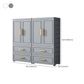 Plastic Wardrobe Cabinet with Drawer Modern Hinged Wardrobe Closet