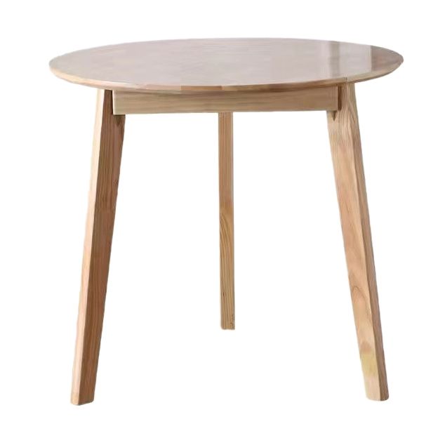 Round Shape 4 Legs Modern Dining Table Wood Color Fixed Table of Solid Wood Clearhalo ' dining_table' 'Dining Tables & Seating' 'Dining Tables' 'furn' 'furn_dining_table' 'Furniture' 'furniture_dining_table' 'Kitchen & Dining Furniture' 'kitchen&dining_furn' 'kitchen' 'kitchen_dining_table' 1200x1200_4ecebd82-409b-486d-86ff-531e7e7353b1
