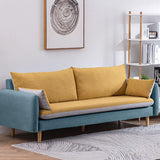 Modern Wood Legs Fabric Sofa Standard Square Arm Loose Back Sofa Clearhalo 'furn' 'furn_sofas' 'Furniture' 'furniture_sofas' 'kitchen' 'kitchen_sofas' 'Living Room Furniture' 'Sofa' 'sofas' 1200x1200_4ecf6cd8-dd1c-418b-9cea-9fc75015c04e