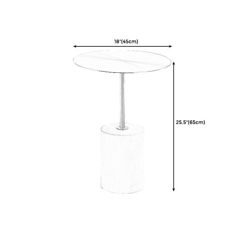 アイアンエンド表15.7 "灰色の長い世紀半ばの丸いサイドテーブル