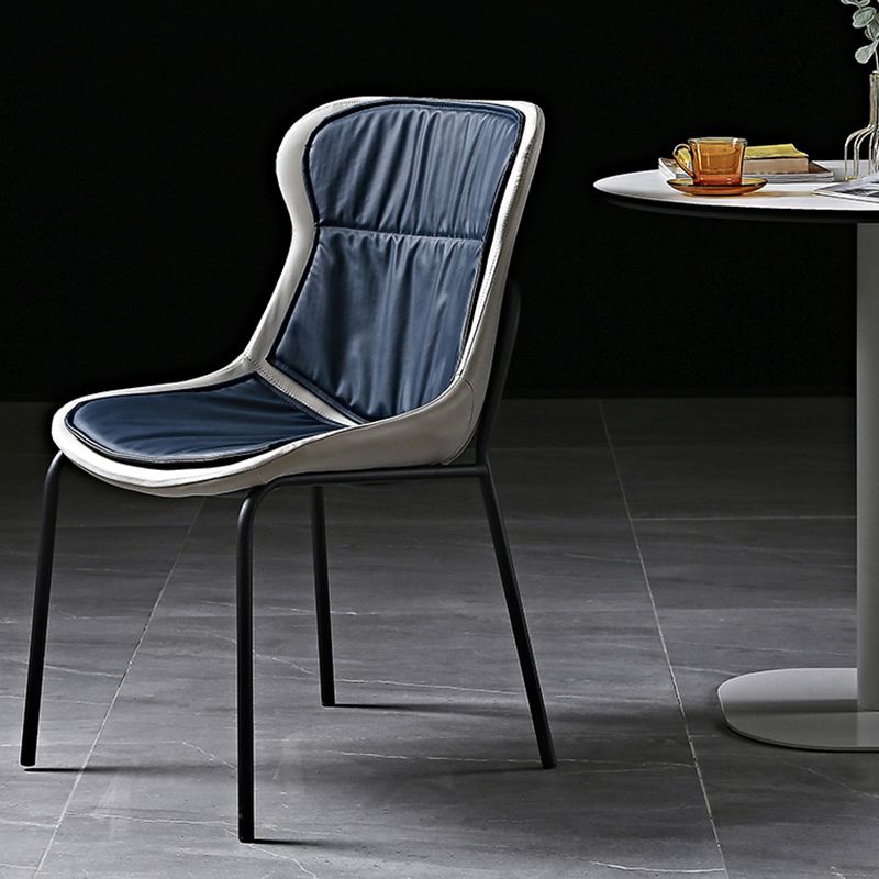 Industrial PU Leather Dining Chairs Solid Back Chair for Home Clearhalo 'Dining Chairs' 'Dining Tables & Seating' 'dining_chair' 'furn' 'furn_dining_chair' 'Furniture' 'Kitchen & Dining Furniture' 1200x1200_4ed04d2a-8f10-430f-b597-eeee5ee82b0f