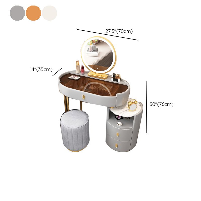 3 cassetti glam trucco vanità scrivania con vanità per trucco in vetro