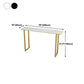 Glam Rectangle Stone Bar Table Indoor Iron Bar Dining Table with Sled Pedestal, Only Table Clearhalo 'Bar Furniture' 'Bar Tables' 'bar_tables' 'furn' 'furn_bar_tables' 'Furniture' 'furniture_bar_tables' 'Kitchen & Dining Furniture' 1200x1200_4ed3b795-cfbc-4c1b-90a2-2f44b1e8a27e