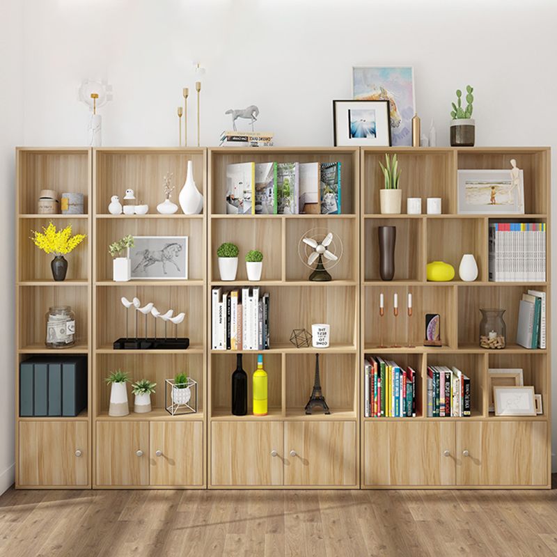 Closed Wooden Bookshelf Modern Home Living Room Standard Bookcase with Door Clearhalo 'Bookcases' 'furn' 'furn_bookcases' 'Furniture' 'Office Furniture' 1200x1200_4ed3c16e-b46f-4ba5-992f-6e2a97f35310