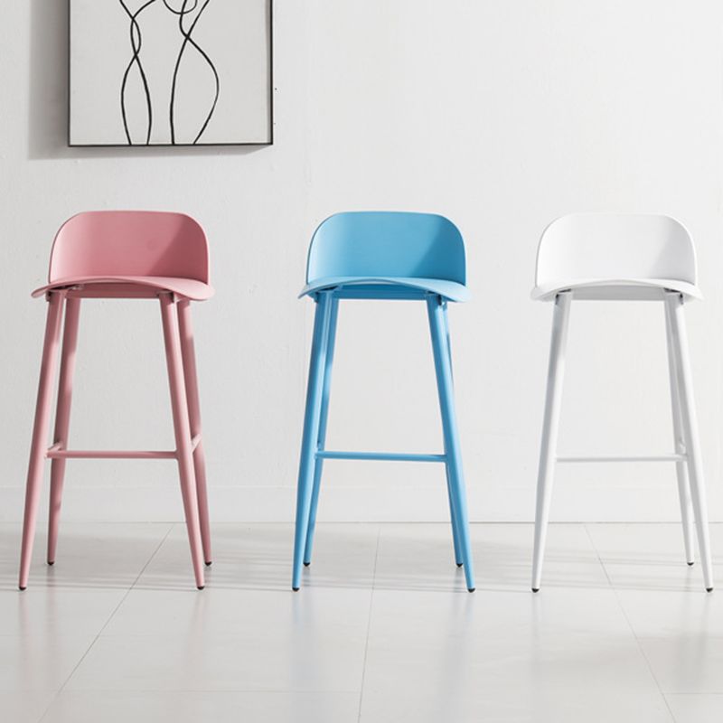 Glam Living Room Bar Height Stool Plastic Bar Stool with Iron Legs Clearhalo 'Bar Furniture' 'Bar Stools' 'bar_stools' 'furn' 'furn_bar_stools' 'Furniture' 'Kitchen & Dining Furniture' 1200x1200_4ed4f757-6d80-4db7-bd7e-d62e28b81051
