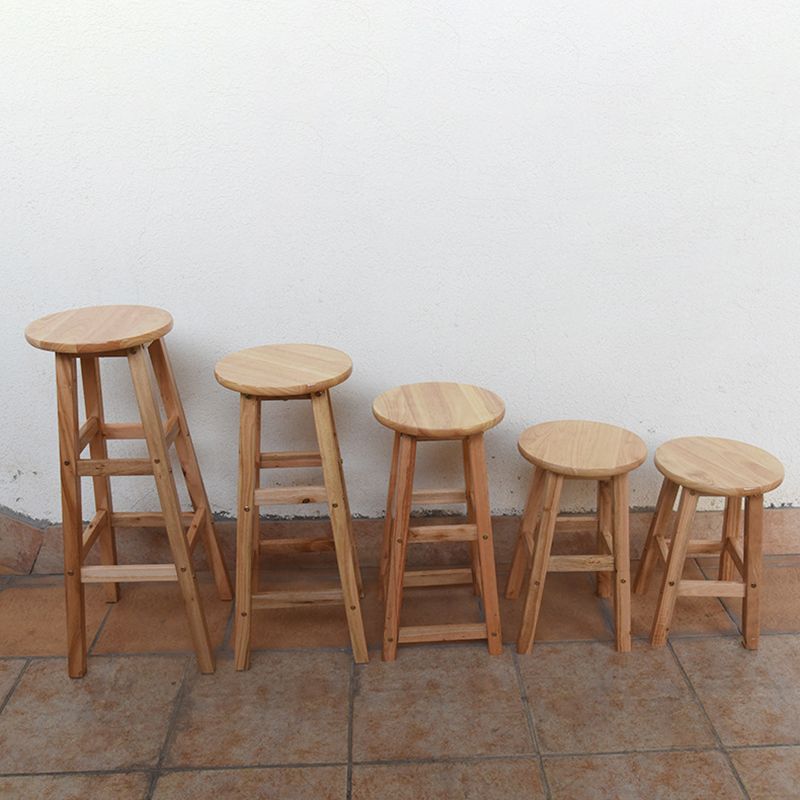 Modern Round Backless Bar Stool Indoor Oak Wood Natural Finish Counter Stool Clearhalo 'Bar Furniture' 'Bar Stools' 'bar_stools' 'furn' 'furn_bar_stools' 'furniture_bar_stools' 'Kitchen & Dining Furniture' 'kitchen&dining_furn' 'kitchen' 'kitchen_furn' Furniture' 1200x1200_4ed597eb-a2f9-41f7-9eca-31fe61b92cfe