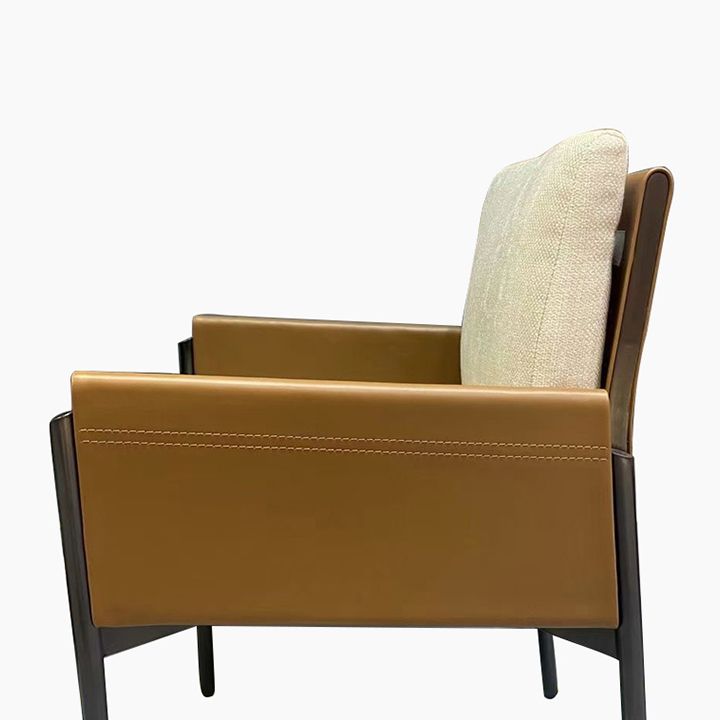 Modern Style Arm Chair Sponge Cushion Dining Chair of 22" Wide with Stainless Steel Legs Clearhalo ' kitchen&dining_furn' 'Dining Chairs' 'Dining Tables & Seating' 'dining_chair' 'furn' 'furn_dining_chair' 'Furniture' 'furniture_dining_chair' 'Kitchen & Dining Furniture' 'kitchen' 1200x1200_4ed963b4-fea3-4dc8-9877-ee1f539a197b