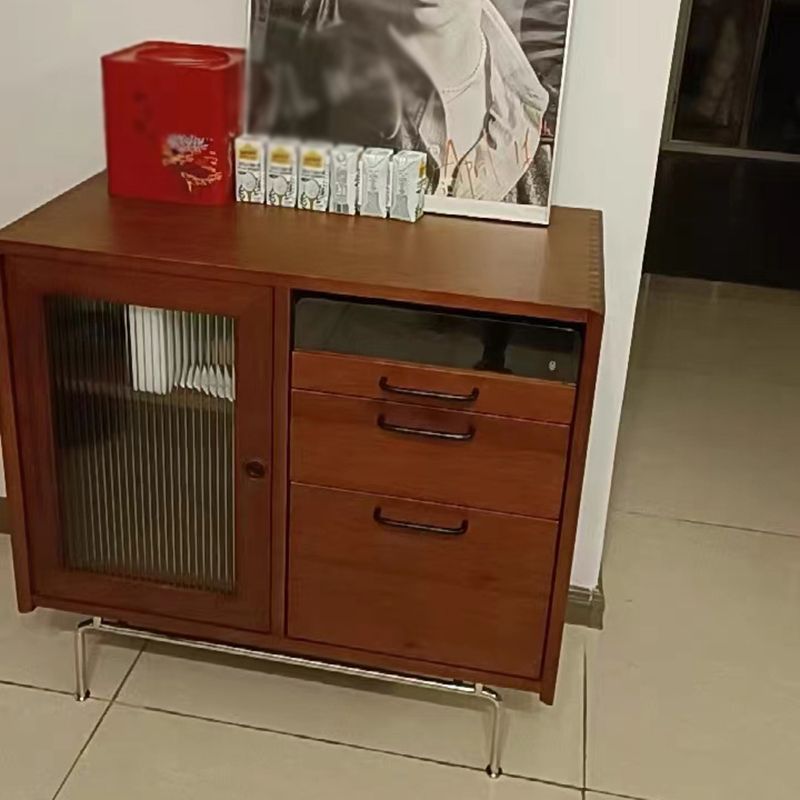 Kiefernholz Wohnzimmer Sideboardschrank moderne Glaubwürdigkeit mit Lagerung und Glastür