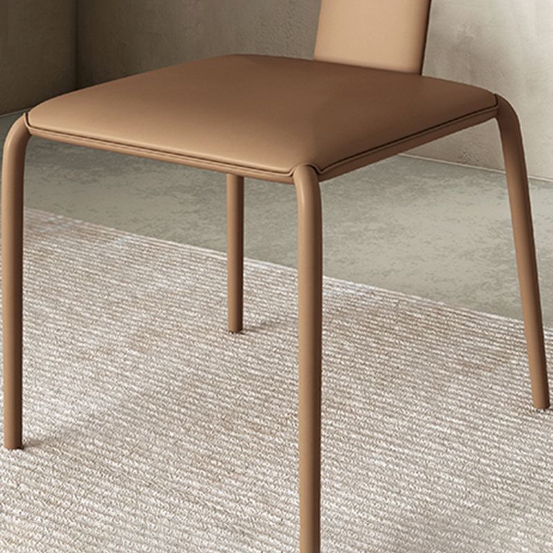 Noordse stijl zijstoel faux lederen wingback stoel voor woonkamer