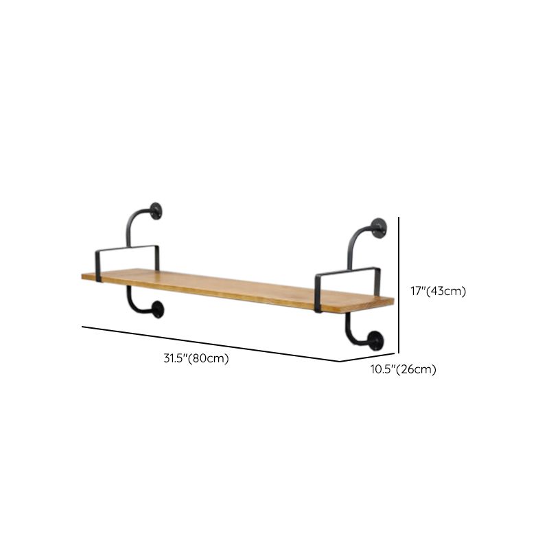 Metal and Wooden Shelf Bookcase Floating Open Wall Mounted Book Shelf for Study Room Clearhalo 'Bookcases' 'furn' 'furn_bookcases' 'Furniture' 'Office Furniture' 1200x1200_4edbd14e-813f-4ecc-996c-4374c33ef038