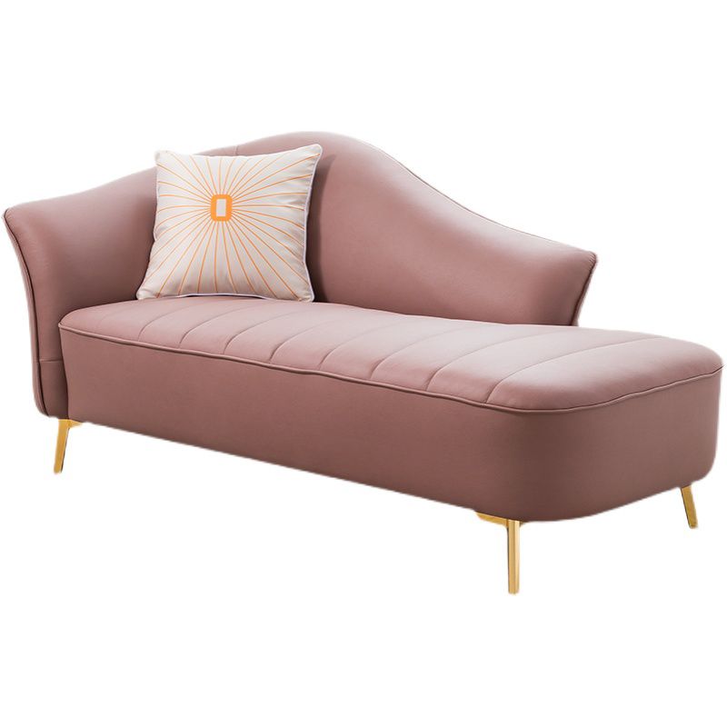 Contemporary Flared Arms Accent Chair One Armed Faux Leather Chaise Clearhalo 'Chairs & Seating' 'Chaise Lounge' 'chaise_lounge' 'furn' 'furn_chaise_lounge' 'Furniture' 'Living Room Furniture' 1200x1200_4edc89e8-a074-43ad-8dec-5473490754b8