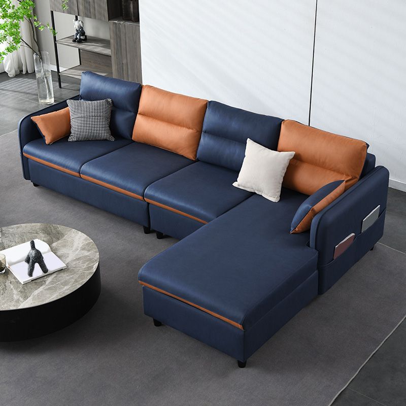 Modern Faux Leather Sectional Square Arm for Living Room with Storage Clearhalo 'furn' 'furn_sectionals' 'Furniture' 'furniture_sectionals' 'kitchen' 'kitchen_sectionals' 'Living Room Furniture' 'Sectionals' 1200x1200_4eddb330-03e1-4940-9a11-cb5b36ee72bc