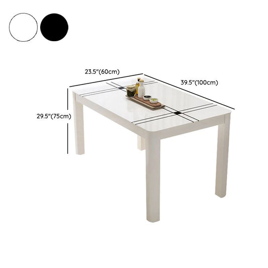 Tavolo da pranzo rettangolare moderno Tavolo in vetro per soggiorno