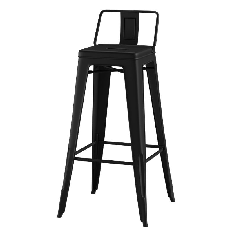 Industrial Style Metal Bar Stool Backrest Counter Stool for Restaurant and Bristol Clearhalo 'Bar Furniture' 'Bar Stools' 'bar_stools' 'furn' 'furn_bar_stools' 'Furniture' 'Kitchen & Dining Furniture' 1200x1200_4edf540f-b313-4a8e-af55-c924ec280cd7