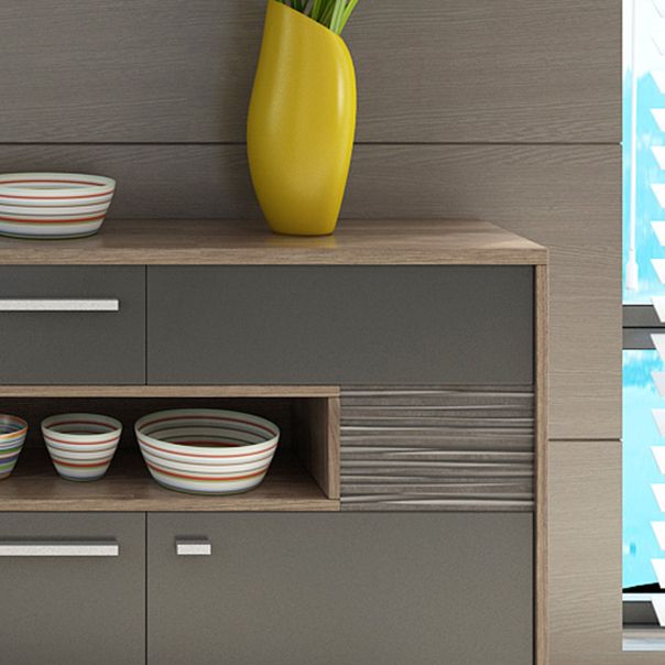 Modernism Wood Sideboard Table Open Storage Server for Living Room Clearhalo 'buffet_sideboard' 'Buffets & Sideboards' 'furn' 'furn_buffet_sideboard' 'Furniture' 'Kitchen & Dining Furniture' 1200x1200_4ee02746-58e9-48b6-8d7b-32df8a43a2fd