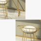 Mesa Glam con altura de barra y base dorada Mesa de bar con tablero de 41,3 pulgadas de altura