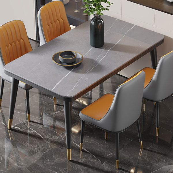 Sintered Stone Modern Dining Table Rectangle Table with 4 Legs for Home Use Clearhalo ' dining_table' 'Dining Tables & Seating' 'Dining Tables' 'Furniture' 'furniture_dining_table' 'Kitchen & Dining Furniture' 'kitchen&dining_furn' 'kitchen' 'kitchen_dining_table' 1200x1200_4ee0be1f-1801-4159-b410-a6f6933bb2ac