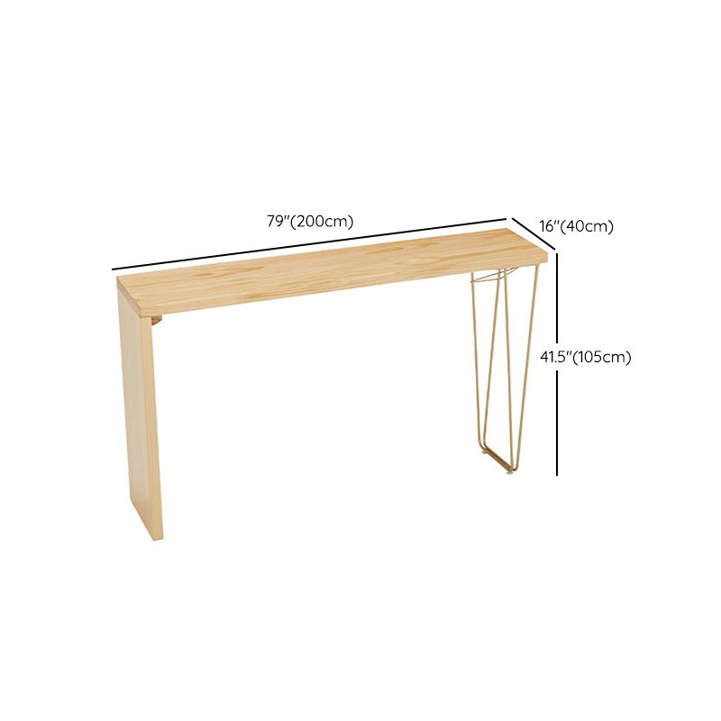 Glam Style 1/2/4 Pieces Bar Table Set Rectangle Bar Table with Wood Stools